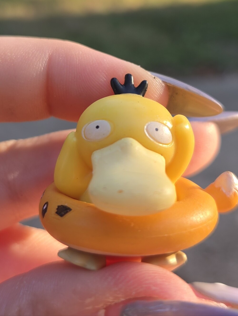 Pokemon Yellow Psyduck Figure with Orange Float